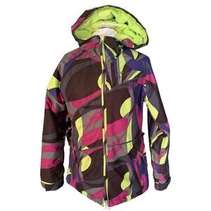 686 Snowboard Ski Jacket Graphic Neon Graphic Multicolor Sz XS